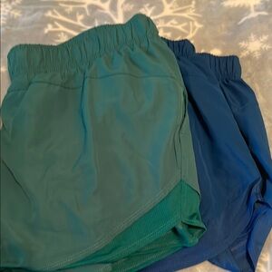 Green and Blue Athletic Shorts